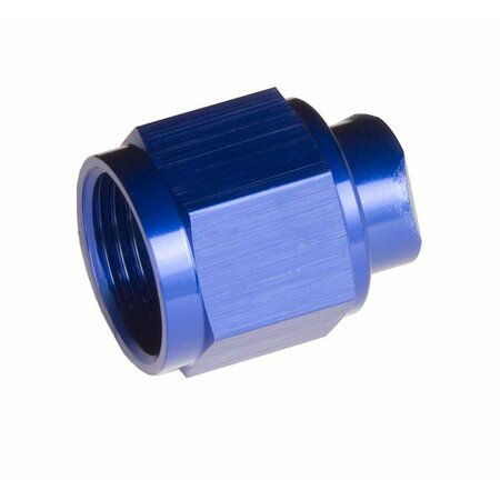 REDHORSE FITTINGS 04 AN Threaded Cap Anodized Blue Aluminum Single 929-04-1